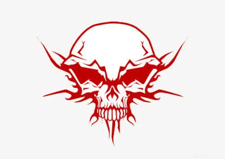 红色骷髅矢量图免抠