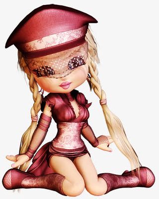 手绘西方人物欧美美女剪影免抠