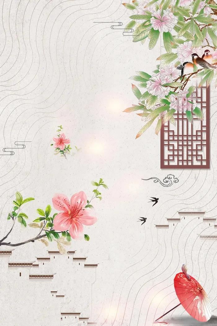 中国风 古风春天背景高清