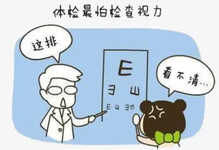 眼睛近视体检查视力免抠