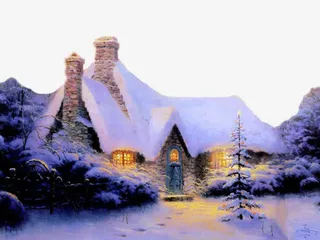 寒冷的大雪夜晚免抠