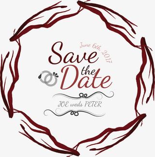 圆形拼接树枝边框免抠