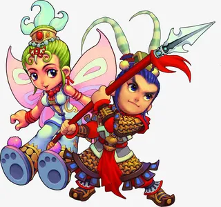 手绘二师兄威猛捉妖免抠