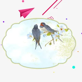 花朵多彩标签对话框免抠