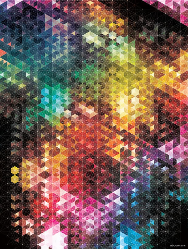 炫酷绚丽几何图形免抠