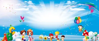 蓝色卡通背景高清