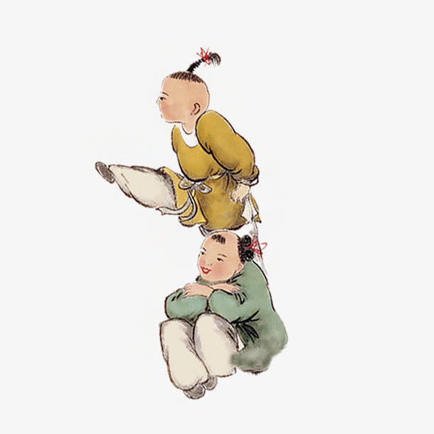 古代童子 小福娃免抠