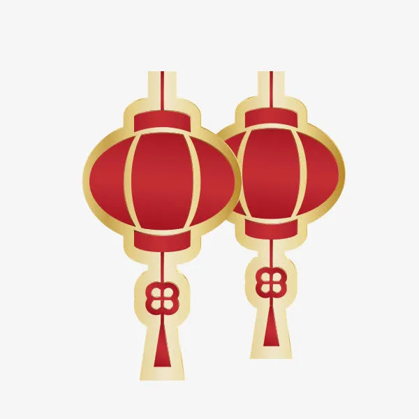 卡通红色灯笼免抠