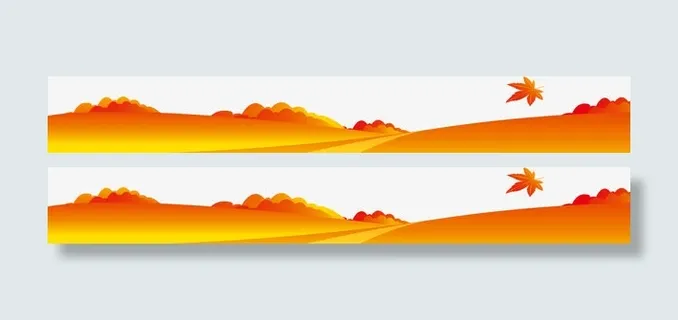 金黄色山脉山丘小道剪影免抠