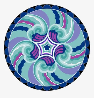 祥云旋转花纹免抠