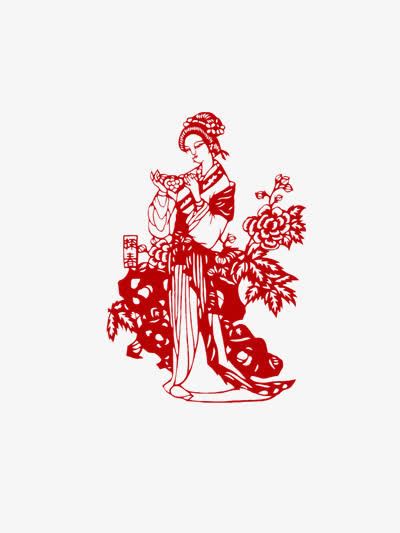 探春剪纸免抠
