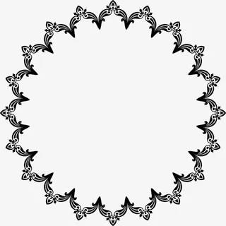 复古花纹边框免抠