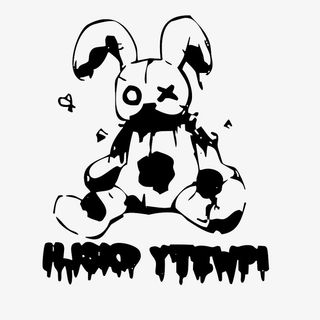 黑色白小很好看的兔子免抠