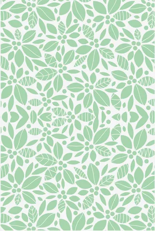 绿色简约树叶边框纹理免抠