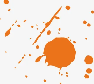 橘色泼墨效果免抠