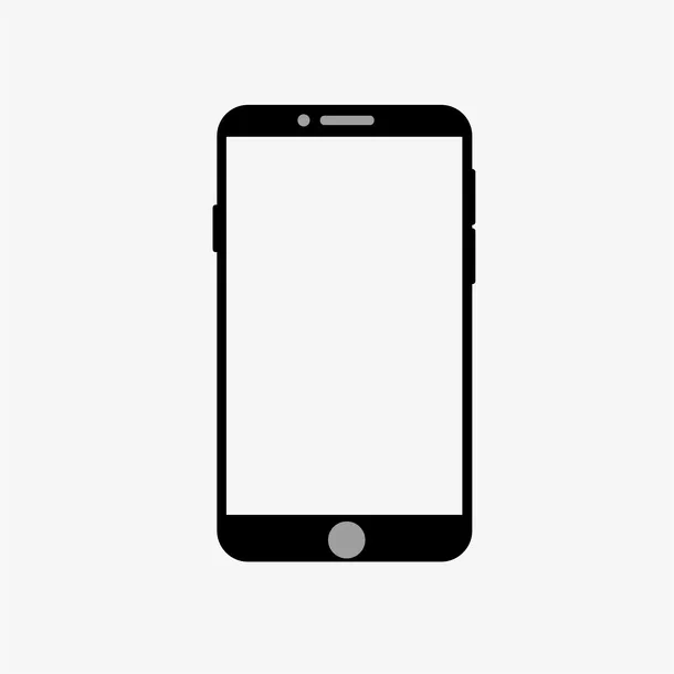 矢量黑色智能手机边框模型商用免抠