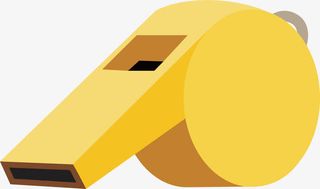 手绘足球运动裁判口哨图标矢量素免抠