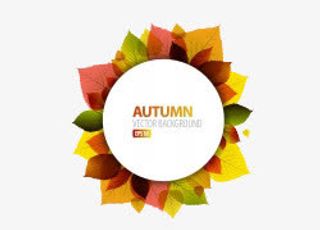 卡通手绘矢量秋天树叶背景