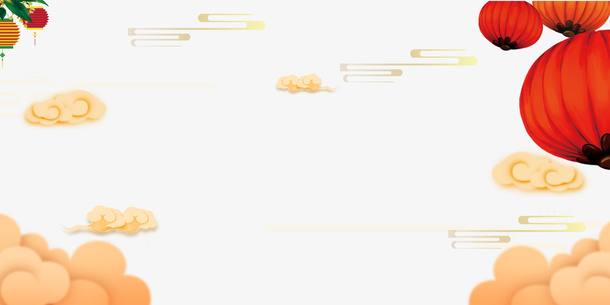 祥云海报边框节日装饰免抠