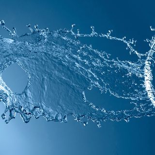 蓝色清爽泼溅水花背景高清