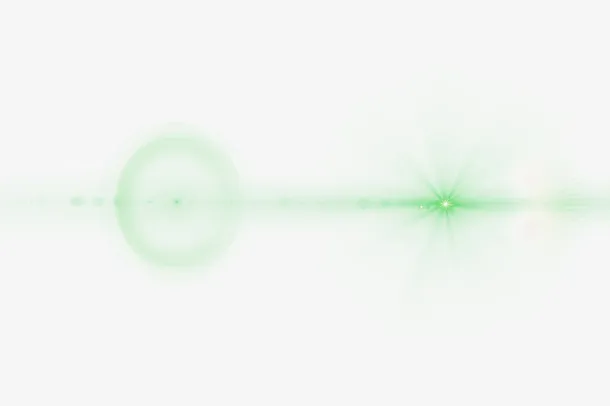 绿色光线光晕圈效果元素免抠
