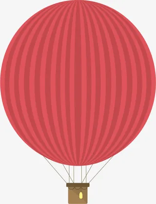 卡通热气球免抠