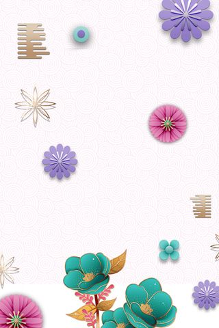 简约3D立体花卉二十四节气立春海高清