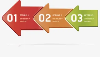 矢量彩色箭头免抠