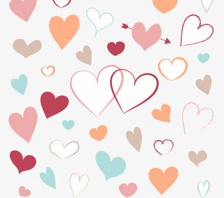 素雅爱心无缝背景矢量素材