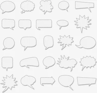 边框对话框免抠