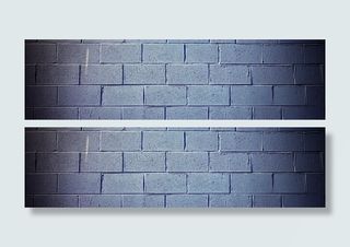 创意砖头设计banner背景