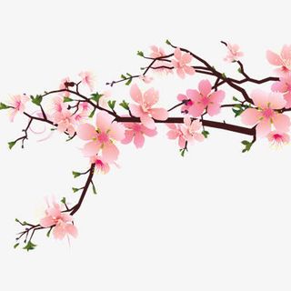 桃花手绘桃花三生三世十里桃花免抠