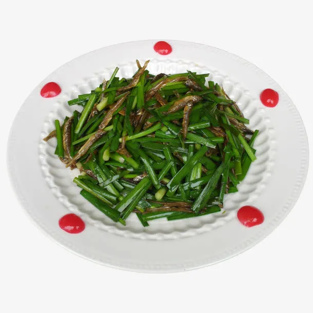 韭菜炒鱼干免抠