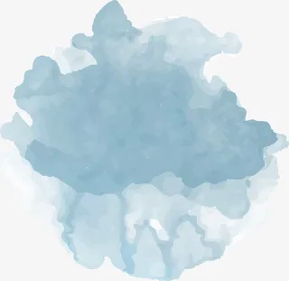 蓝色水墨喷绘素材图免抠
