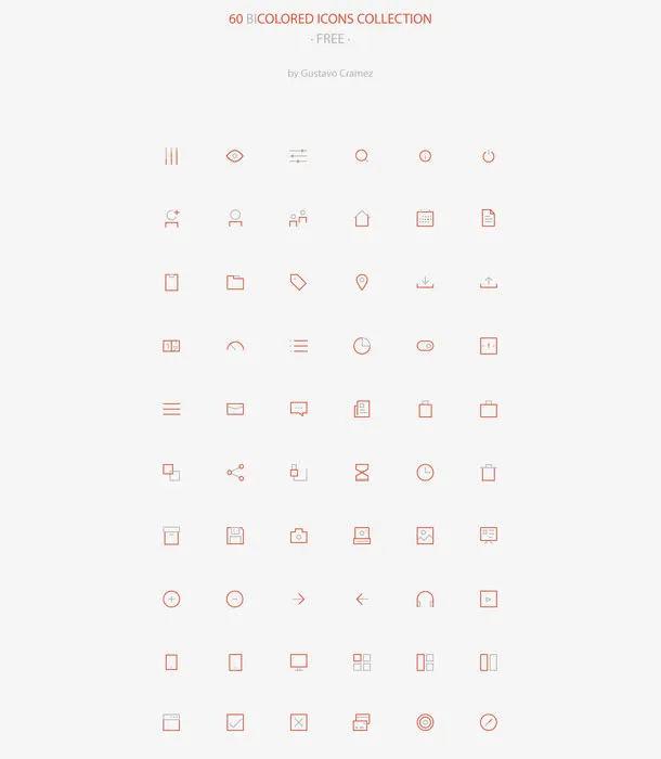 60独特的自由轮廓图标集合免抠图标元素