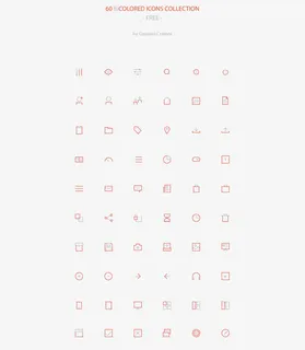 60独特的自由轮廓图标集合免抠图标元素