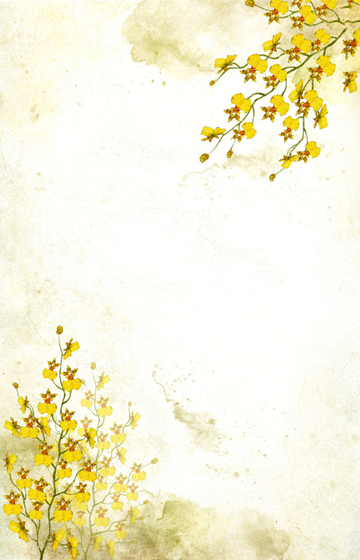 唯美黄花背景底纹海报背景素材高清