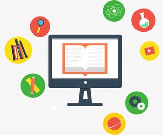 矢量卡通扁平化网络学习png免抠