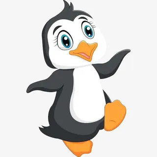 手绘卡通装饰可爱小动物可爱企鹅免抠