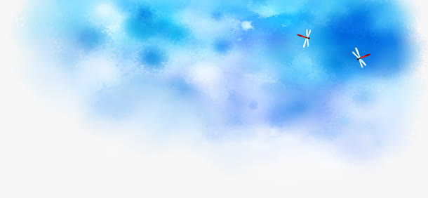 春季天空蜻蜓装饰免抠