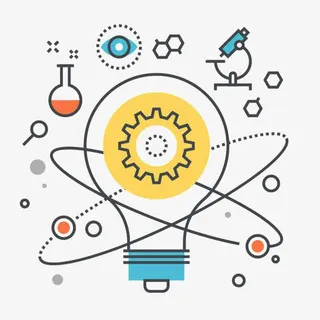 扁平化灯泡素材免抠