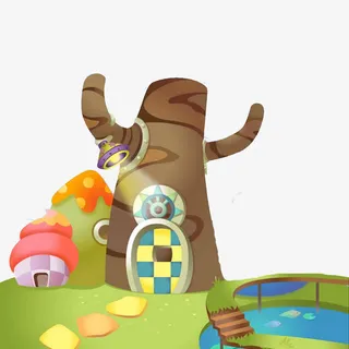 卡通小木屋免抠