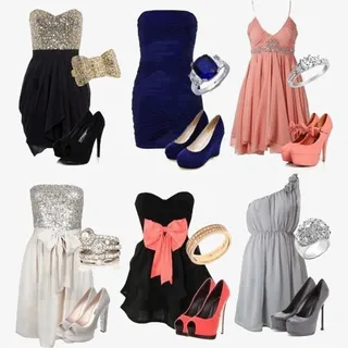 伴娘服小礼服高跟鞋搭配免抠