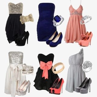 伴娘服小礼服高跟鞋搭配免抠