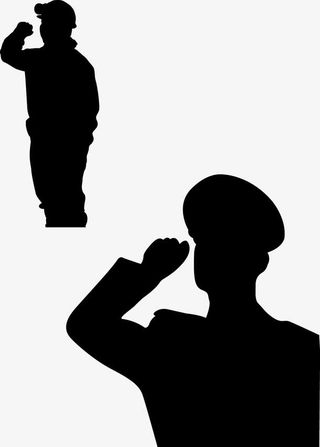 宣示人物剪影免抠