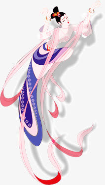 艺术画嫦娥奔月免抠