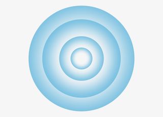 蓝色科技光圈信号波纹免抠