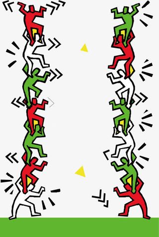 创意人物机械边框矢量素材免抠