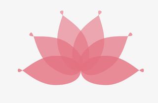 手绘荷花创意图表免抠