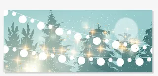 矢量晚上灯光装饰效果免抠